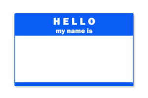 Blank name tag